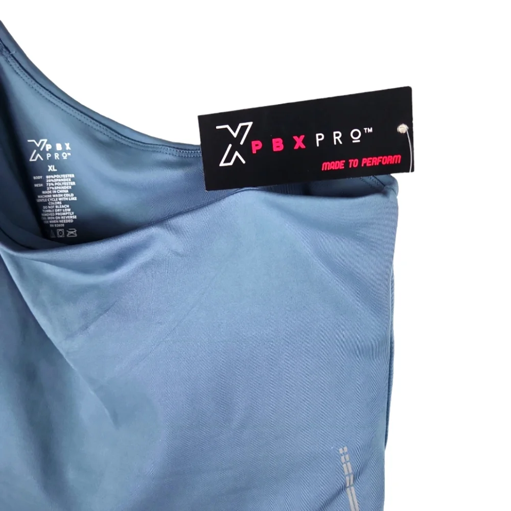 XPBX pro, 0347, Women's light blue one shoulder crop top, size XL